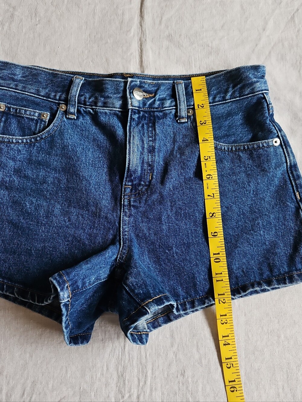 J.Crew Medium Blue High-Waist Denim Shorts Size 25 - Picture 5 of 8
